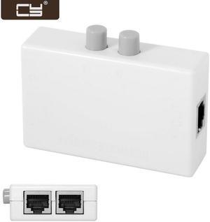 CY UTP STP 2 in 1 out 2 Ports RJ45 LAN CAT Network Switch Selector Internal External Networking Switcher Splitter Box UT-001