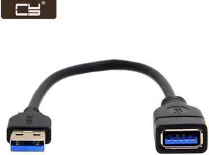 CY USB 3.0 Type-A Male to USB 3.0 Type-A Female Extension Cable 20cm 5Gbps U3-026