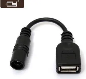 CY 5V USB Female to DC Power Jack 5.5 2.1mm Charge Adpter Cable for Cell Phone & Tablet PW-155