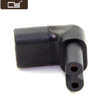 CY Figure 8 IEC 320 C7 to C8 90 Degree Up Down Angled Right Angle AC Power Adapter Extension PW-118