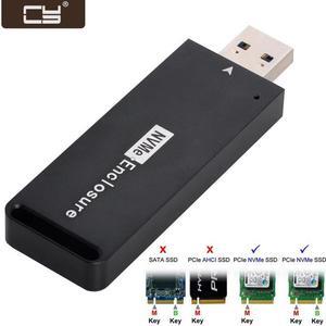 CY USB 3.1 Gen2 10Gbps to NVME PCI-E M-Key Solid State Drive External Enclosure 2230/2242mm U3-047