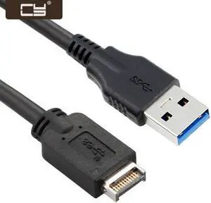 CY USB 3.1 Front Panel Header to USB 3.0 Type-A Male Extension Data Cable 50cm UC-117
