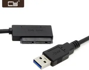 CY USB 3.0 to Micro SATA 7+9 16 Pin 1.8" 90 Degree Angled Hard Disk Driver SSD Adapter Cable 10cm U3-382