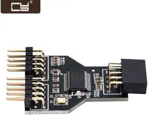 CY Motherboard 9pin USB 2.0 Header 1 to 2 Female Extension HUB Connector Adapter Port Multilier U2-074