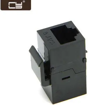 CY UTP CAT6 Keystone Coupler RJ45 Female to Female UTP CAT6 Keystone inline Coupler Black UT-007