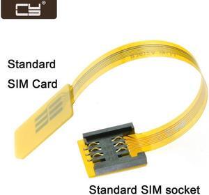 CY GSM CDMA Standard UIM SIM Card Kit Male to Female Extension Soft Flat FPC Cable Extender 10cm EP-084