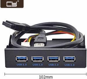 CY USB 3.0 HUB 4 Ports Front Panel to Motherboard 20Pin Connector Cable for 3.5" Floppy Bay U3-109
