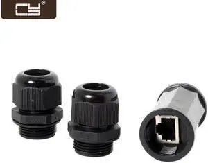 CY Locking Waterproof CAT6 RJ45 Female to Female Lan Ethernet Network Extension Adapter Coupler UT-012