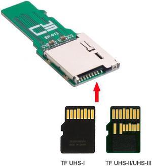 Xiwai Cable 2pcs TF Micro SD Male Extender to SD Card Female Extension Adapter PCBA SD/SDHC/SDXC UHS-III UHS-3 UHS-2