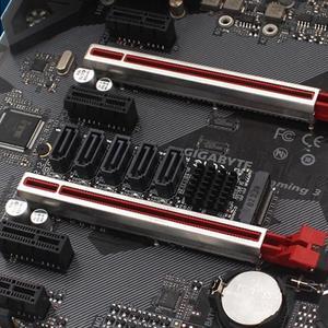 Xiwai Cable NGFF NVME M-Key PCI Express to SATA 3.0 6Gbps 5 Ports Adapter Converter Hard Drive Extension Card JMB585 2280