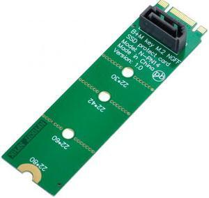 Jimier Motherboard NGFF B/M-key M.2 to Vertical SATA 7pin Hard Disk Drive SSD PCBA Extension Adapter