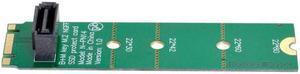 CYSM Motherboard NGFF B/M-key M.2 to Vertical SATA 7pin Hard Disk Drive SSD PCBA Extension Adapter