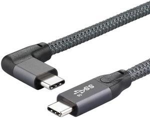 Chenyang UC-066-RI 90 Degree Right Angled Type-C USB-C Male to Male USB3.1 10Gbps Data Cable 50cm for LaptopPhone