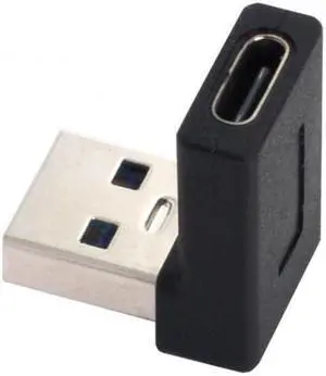 CYSM USB-C Type C Female 90 Degree Up Angled to USB 3.0 A Male Data Adapter for Laptop Desktop