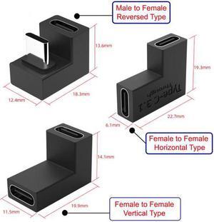 CYSM 3pcs/lot USB 3.1 Type C Male Female to USB-C Female Power Data 10Gbps Adapter for NS Switch & Phone