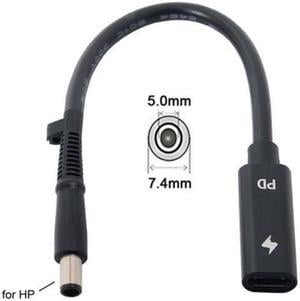 Chenyang UC-109-7450HP Type C USB-C Female Input to DC 7.4*5.0mm Power PD Charge Cable fit for Laptop 18-20V