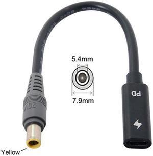 Chenyang UC-109-7954MM Type C USB-C Female Input to DC 7.9*5.4mm Power PD Charge Cable fit for Laptop 18-20V