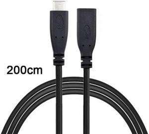 Chenyang UC-218-BK-2.0M USB-C USB 3.1 Type C Male to Female Extension Data Cable for LaptopMacbook Tablet Mobile Phone 2m