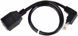 Xiwai Cable Down Angled 90 Degree 8P8C FTP STP UTP Cat 5e Male to Female Lan Ethernet Network Extension Cable 50cm