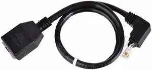 KAIBOXIXI Down Angled 90 Degree 8P8C FTP STP UTP Cat 5e Male to Female Lan Ethernet Network Extension Cable 50cm