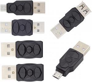 Xiwai 6pcs/lot Type-A Micro USB 2.0 Mini USB 5Pin Male to Female Extension Data Power Adapter