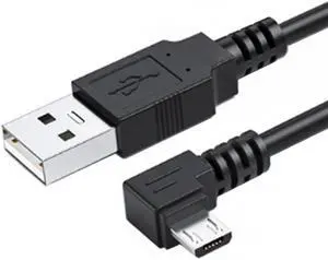 Cablecc 1.5M Left Angled 90 Degree Micro USB 5Pin to USB 2.0 Data Charge Cable for Phone Tablet