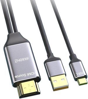 Chenyang Reversible HDMI 1.4 Source to USB 3.1 Type C USB-C Displays Male 4K HDTV Cable for Laptop Monitor 1.8m