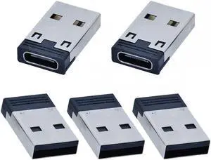 Jimier 5pcs/lot USB-C Type C Female to USB 2.0 A Male 480Mbps Data Power Adapter for Laptop Tablet Phone