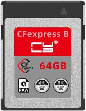 Chenyang CFexpress Type-B 64GB Memory Card CFE CFB Adapter Compatible with XS Camera 8K RAW PCIe Expansion