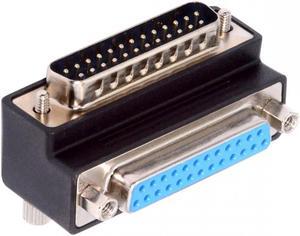 Xiwai DSUB Parallel LPT AES/EBU DB25pin Male Nut to Female Screw Extension Adapter DB Connector Down 90 Degree Angled