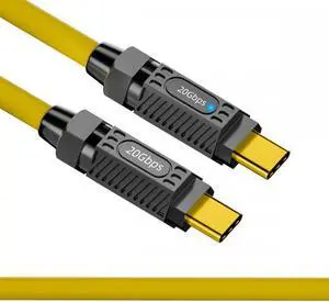 Cablecc 0.2M Ultra Soft High Flex USB-C USB4 Cable 20Gbps 140W 8K for Gaming Keyboard Mouse Type-C Male to Male Cable Power & Data