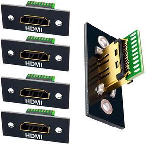 CY 5pcs/set DIY OEM HDMI 8K Type-A Female Socket Connector Receptacle with Panel Mount Solder Type