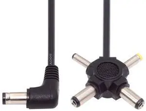 CY DC 5.5mm Plug to 4-in-1 DC 5V 5.5x2.5mm 5.5x2.1mm 4.0x1.7mm 3.5x1.3mm Power Plug Barrel Connector Charge Cable