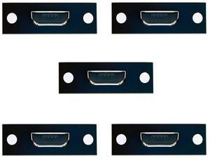 CY 5pcs/set DIY OEM Micro-USB 5Pin Female Type-B Socket Connector Panel Mount Type with PC Board USB 2.0 Pinout