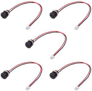 CY 5pcs/set DIY OEM Type C Female Socket to 2Pin Header Cable Pitch=2.0mm Panel Mount Type DC 5V Power