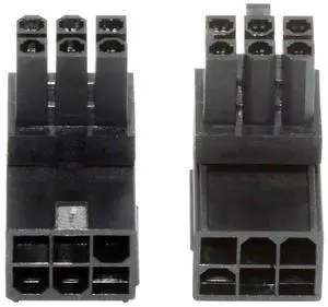 CY 2pcs/lot ATX 6Pin Male to Female 90 Degree Up Down Angled Power Header Adapter for GPU Graphics Card