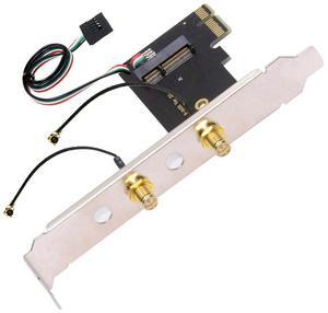 CY Wireless NGFF A/E-Key WiFi Card to PCI-E Express 1x Adapter for WLAN Wifi6 Wifi7 Bluetooth