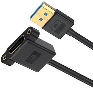 CY Ultrafine DisplayPort 1.4 DP Male to Female Extension Cable 8K 60hz 4K 144hz for Desktop Laptop Monitor Graphics Card 30cm