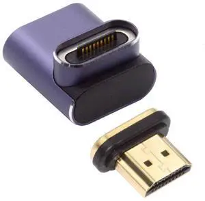 CY 90 Degree Up Angled Vertical Magnetic 8K Type-A HDMI 2.1 Male to Female Straight Video Adapter for Laptop HDTV