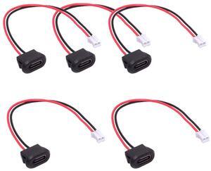 CY 5pcs/set DIY OEM Type C Female Socket to 2Pin Header Cable Pitch=2.0mm Latch Mount Type DC 5V Power