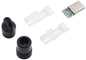 CY USB 3.1 Type-C Male Plug Connector Solder Type with Aluminum Alloy Shell Black Customization for 4.0mm~6.0mm Cable
