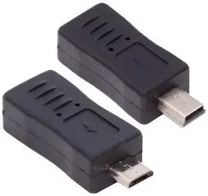 CY 2pcs/lot Mini USB2.0 Male to Micro Female and Micro USB Male to Mini-USB Female Extension Connector Adapter