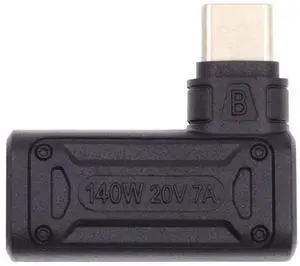 CY 140W 100W DC Jack 7.4x5.0mm Input to USB-C Type-C Angled 90 Degree Power Plug Charge Adapter for Laptop Phone