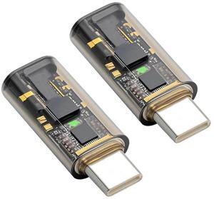 CY 2pcs/lot Type C USB-C to 3.5mm Audio AUX & MIC Sound Card 16bit 48kHz Adapter Compatible with Laptop Tablet Phone