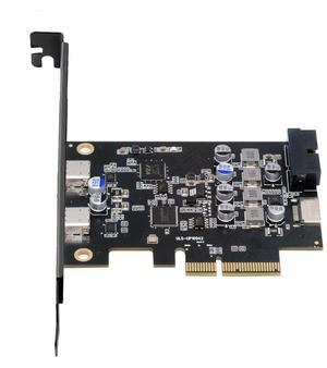 CY 10Gbps Type-E USB 3.1 Front Panel Socket & USB3.0 19Pin/20Pin & Dual Type-C USB-C to PCI-E Express Card Adapter ASM3142 VL822