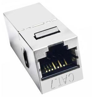 CY 10-Gigabit UTP CAT7 Keystone Coupler RJ45 Female to Female Shield 8P8C UTP STP Keystone Inline Coupler