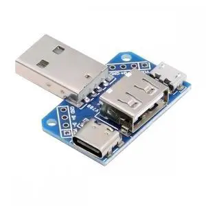 CY USB2.0 1-to-3 Power Type-A Male To Female Type-A & Micro USB & USB-C Type-C Adapter PCBA