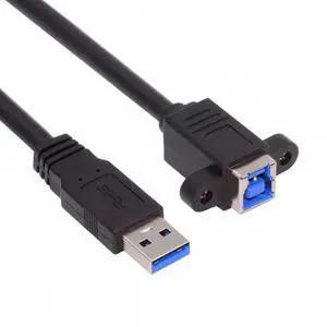 CY USB 3.0 Type-B Female to USB3.0 Type-A Male Cable Extension 5Gbps for Disk SSD Camera Data 30cm