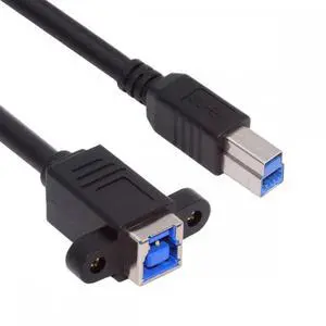 CY USB 3.0 Type-B Female to USB3.0 Type-B Male Cable Extension 5Gbps for Disk SSD Camera Data 30cm