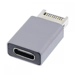 CY USB 3.1 Front Panel Header Male Type-E to Type-C USB-C Female Motherboard Extension Data Adapter